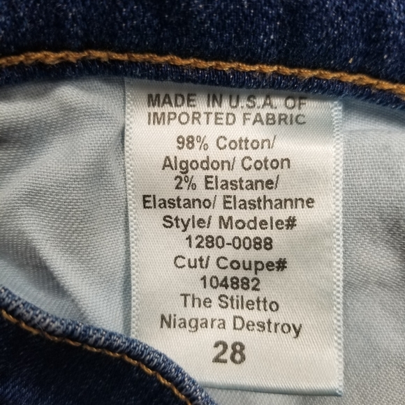 Current elliot the Stilletto Destroy Ankle Jean 28 - Picture 7 of 9